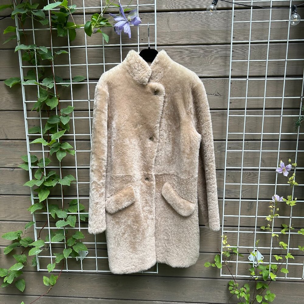 NWT Bonpoint Shearling Coat 38FR
